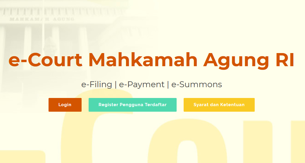 E-Court Mahkamah Agung RI